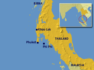 Karte Thailand
